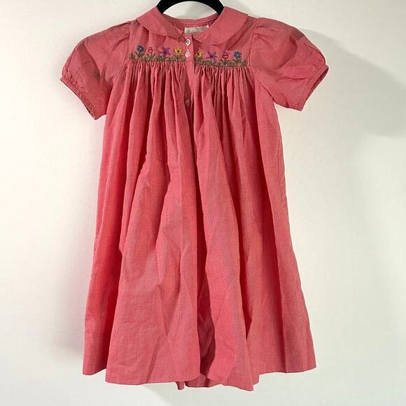 VINTAGE STRASBURG 2 Year Girl Cottagecore Floral Puff Sleeve Button Down Dress - Picture 1 of 11
